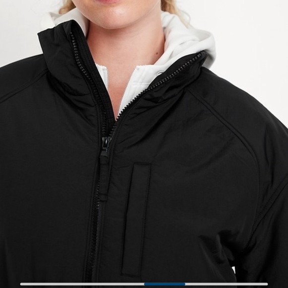 NWT OLD NAVY Cinched-Waist Jacket COLOR BLACK JACK - Picture 4 of 8